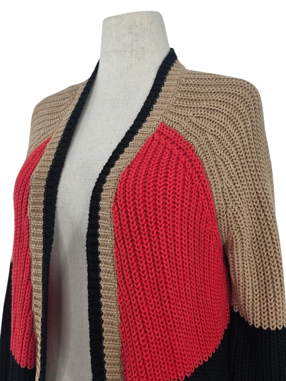 NWOT One Grey Day REVOLVE Chunky Knit Cashmere Silk Cardigan Sweater L